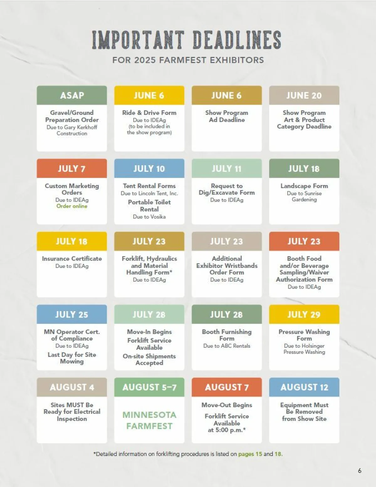 FFST25 Manual Improtant Deadlines