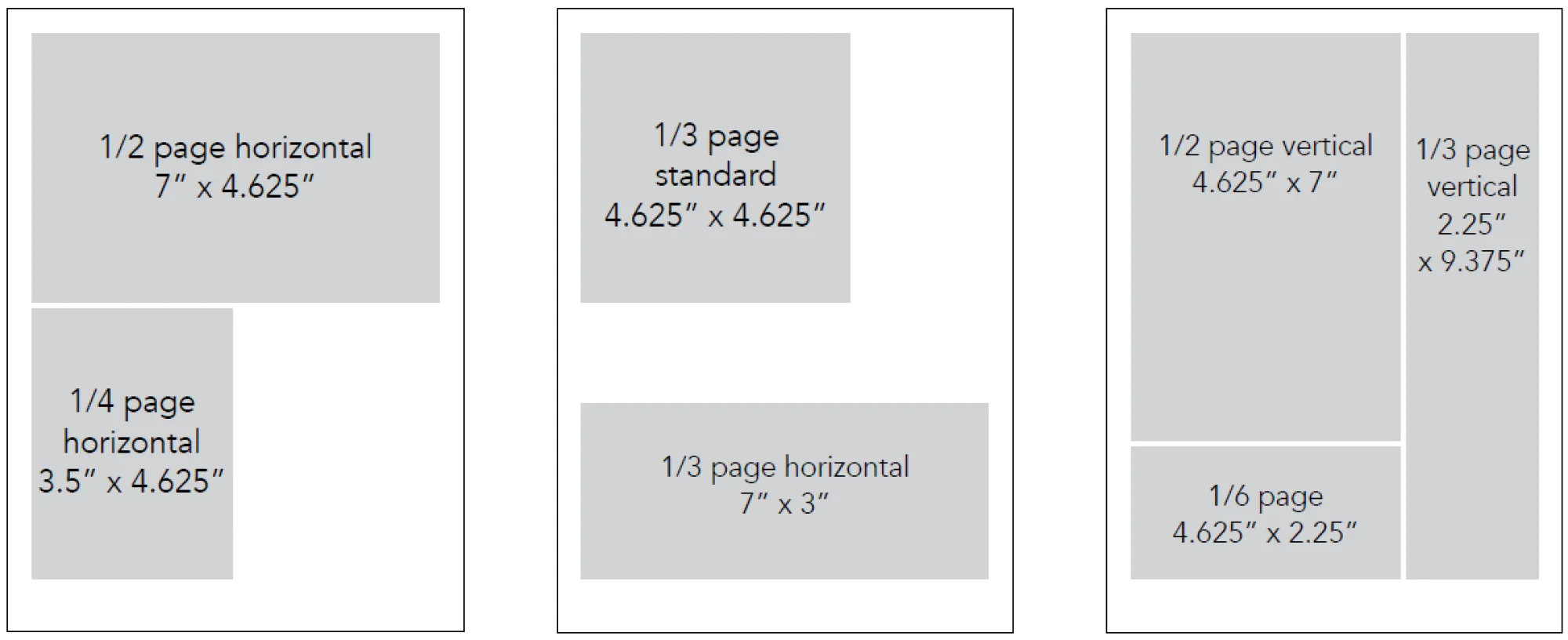 Program Ad Sizes
